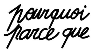 Logo typographique Pourquoi Parce Que
