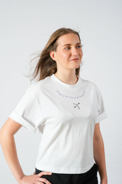 tee-shirt bonne etoile couleur blanc de la marque pourquoi parce que 